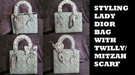 twilly bag scarf|lady dior bag twilly ideas.